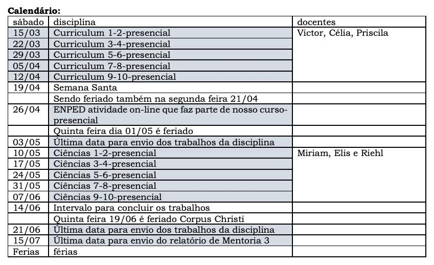 Calendario Curriculo 2025